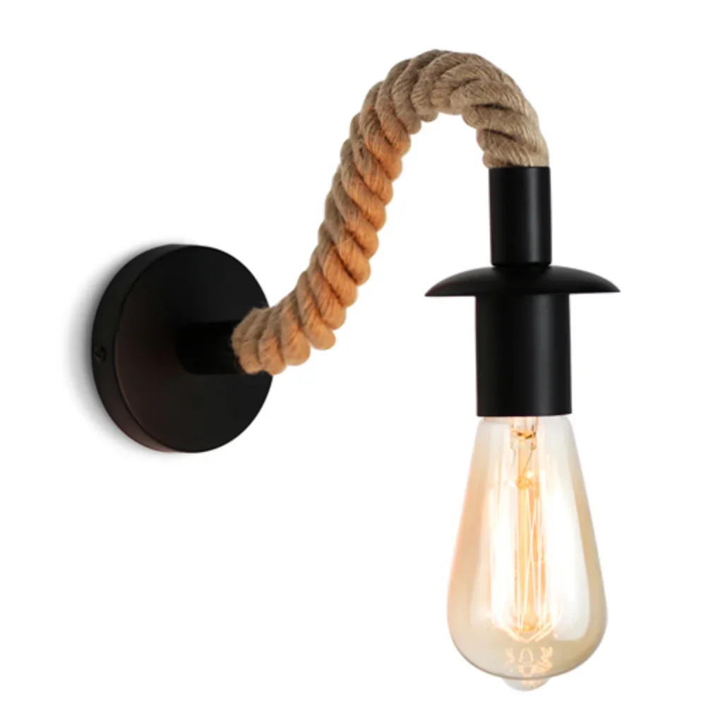 Applique Murale Corde Steampunk - Edison Rustique