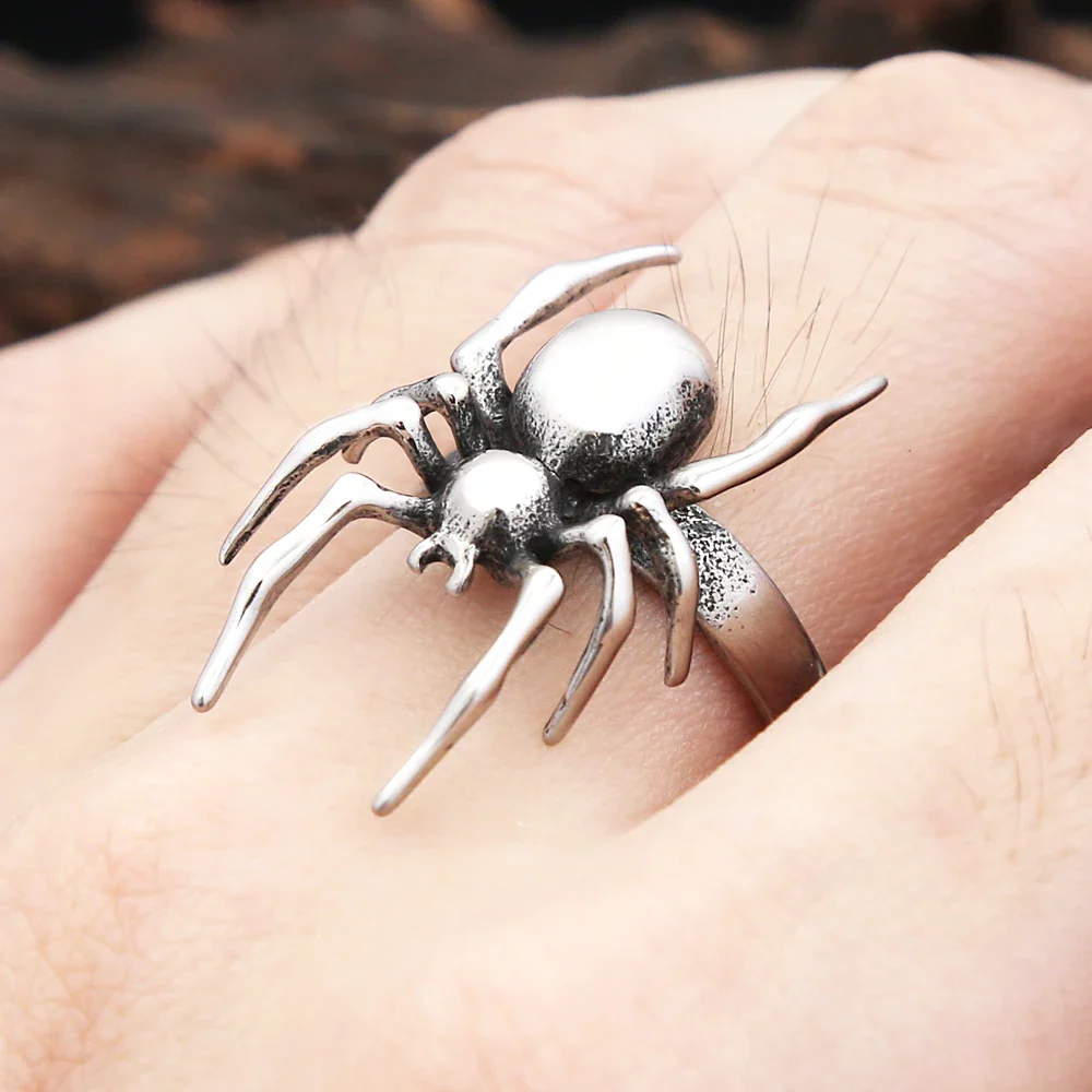 Bague Araignée Punk - Acier Gothique - Image 7