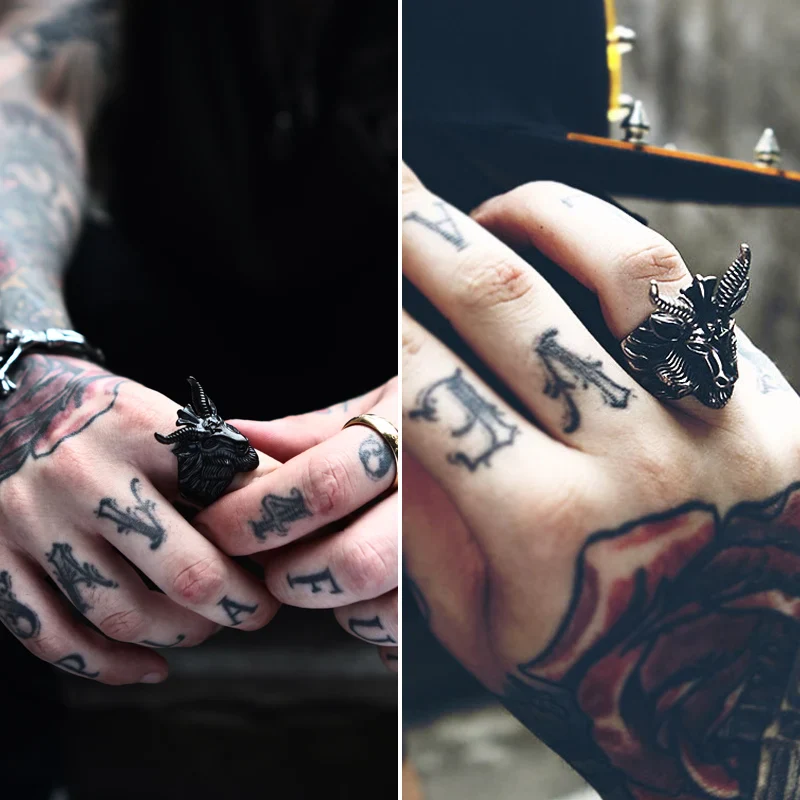 Bague Baphomet Skull - Image 5