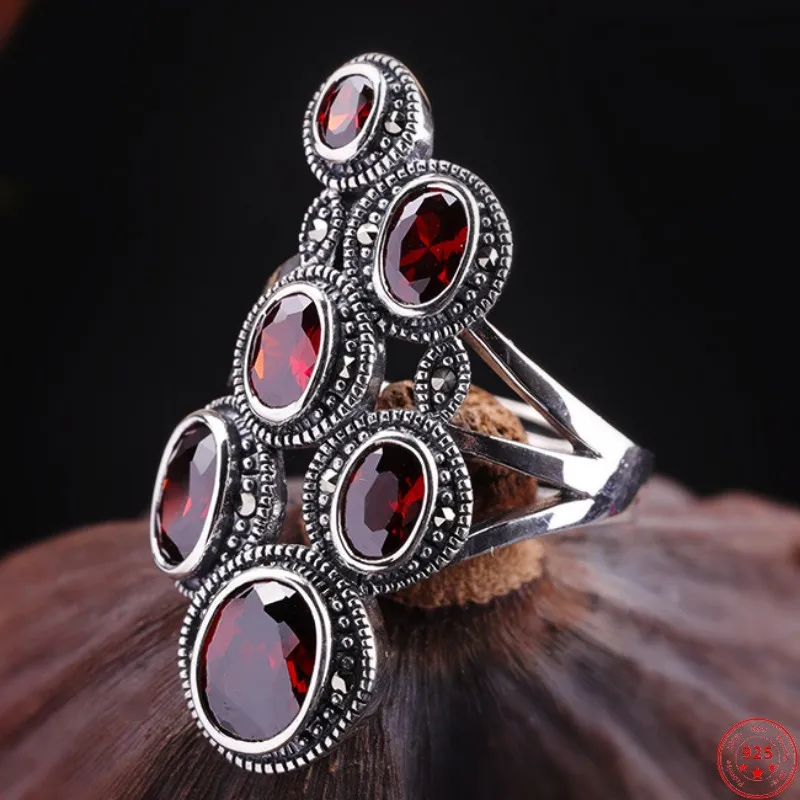 Bague Grenats d' Argent - Image 2