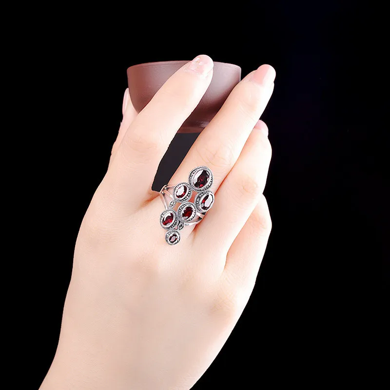 Bague Grenats d' Argent - Image 6