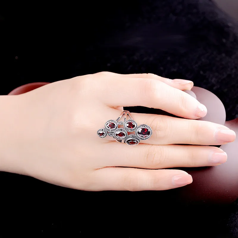 Bague Grenats d' Argent - Image 8