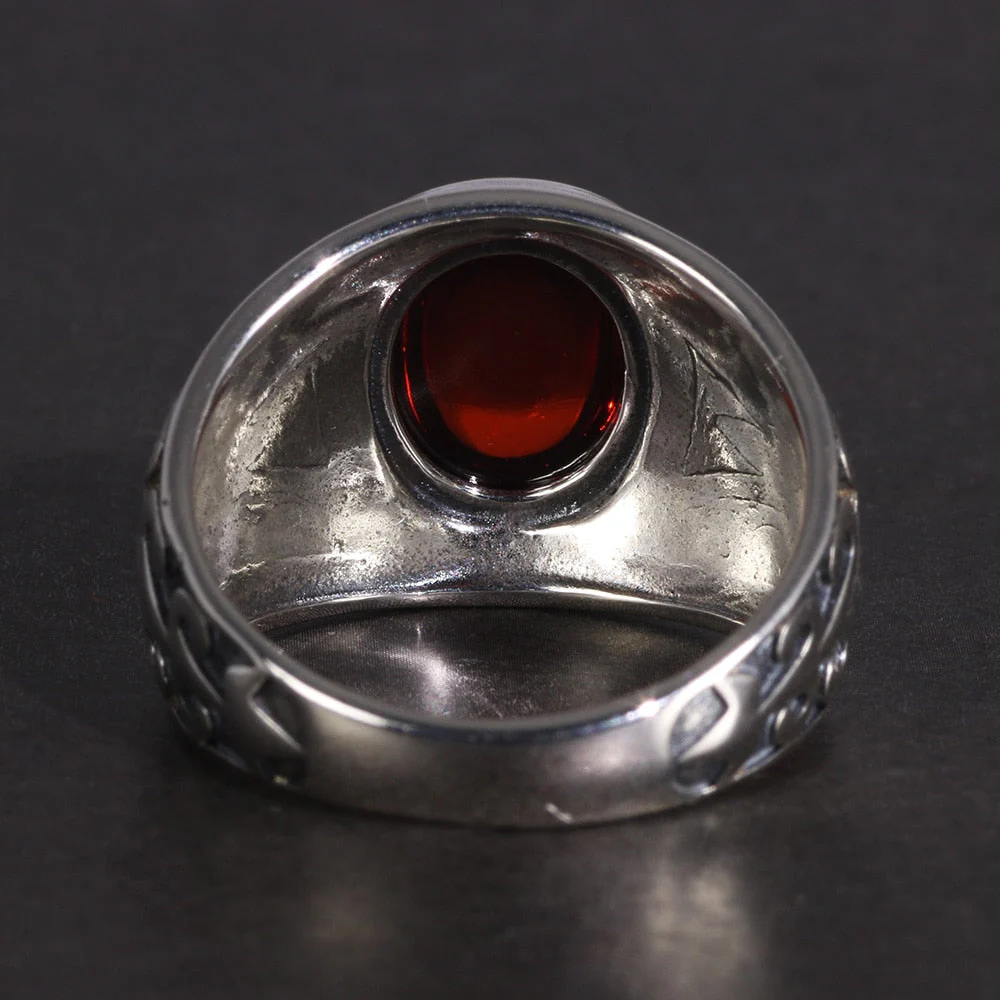 Bague Grenat Homme — Médiéval & Baroque - Image 3