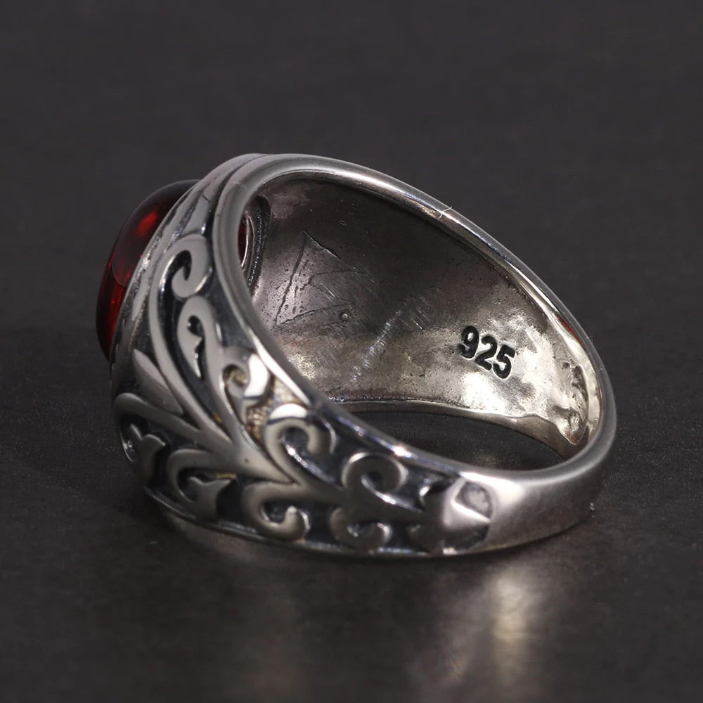 Bague Grenat Homme — Médiéval & Baroque - Image 4