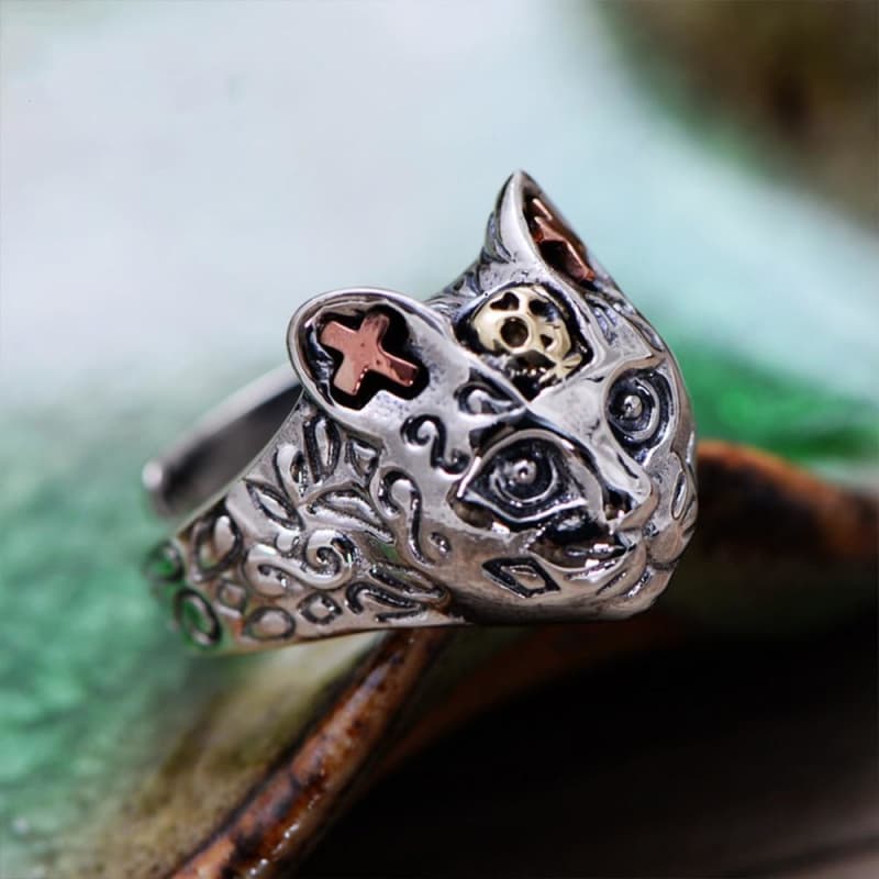 Bague Chat Argent — Steampunk Style - Image 2
