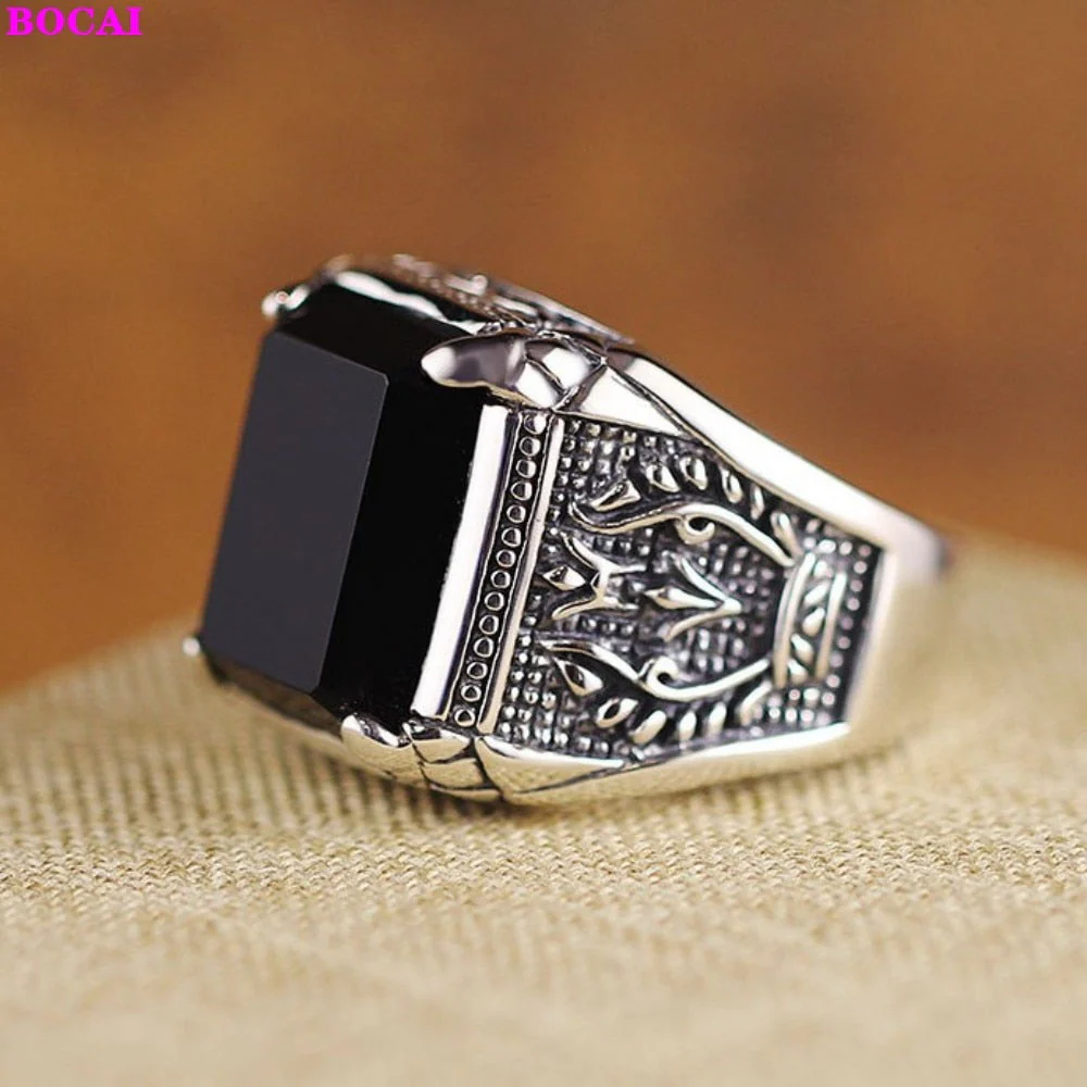 Bague Chevaliere Homme Argent — Style Vintage - Image 3