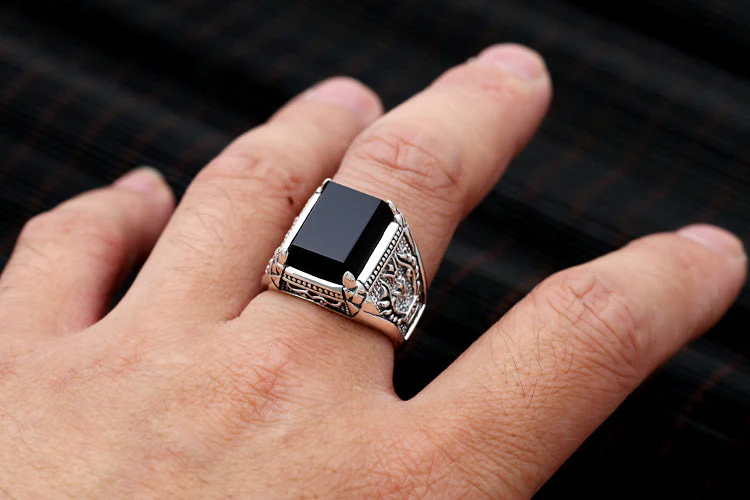 Bague Chevaliere Homme Argent — Style Vintage - Image 9