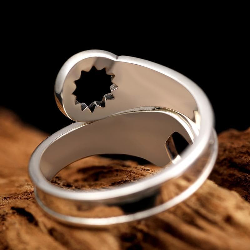 Bague Clé Plate Argent - Steampunk Style - Image 3