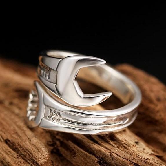 Bague Clé Plate Argent - Steampunk Style - Image 4