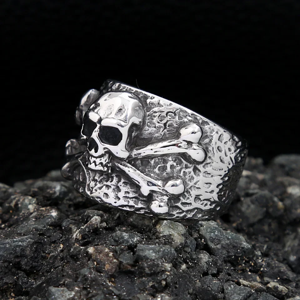 Bague Crâne Pirate - Os Croisés Punk - Image 2