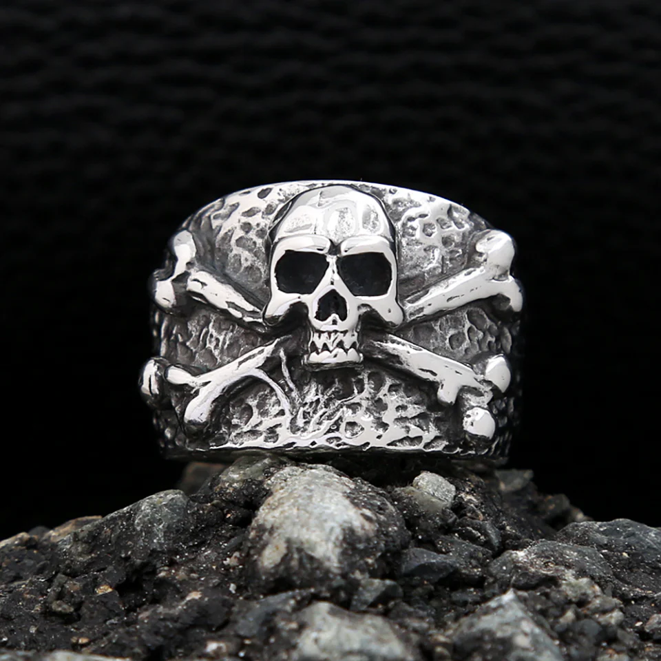 Bague Crâne Pirate - Os Croisés Punk - Image 7
