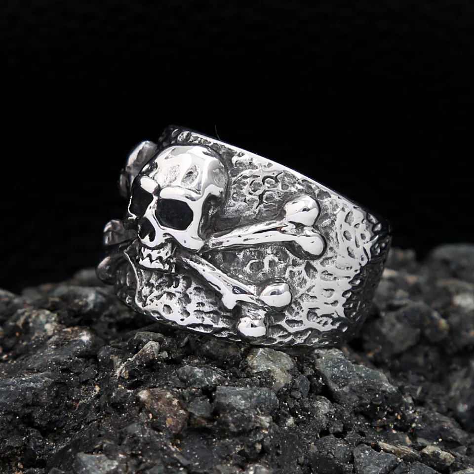 Bague Crâne Pirate - Os Croisés Punk - Image 8