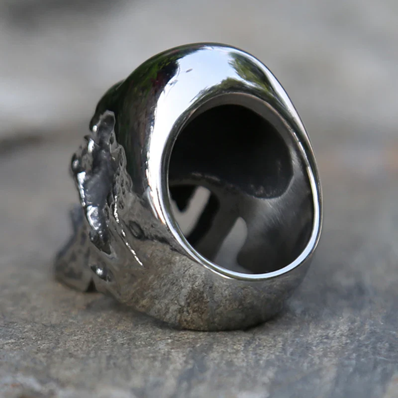 Bague Crâne Vampire - Punk Gothique - Image 4