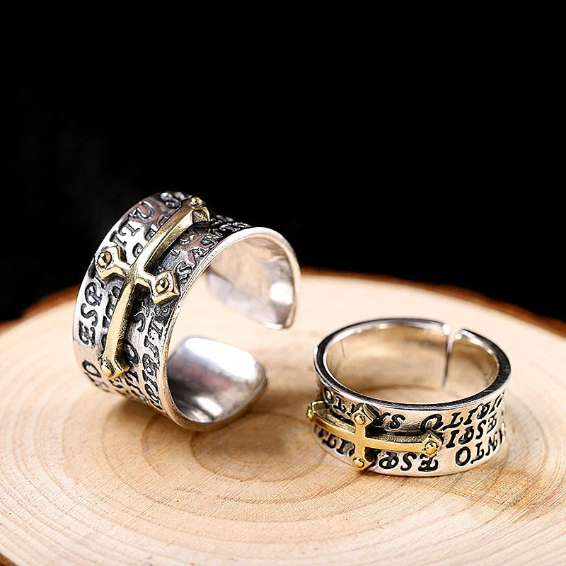 Bague Croix Argent — In Nomine Domini - Image 2