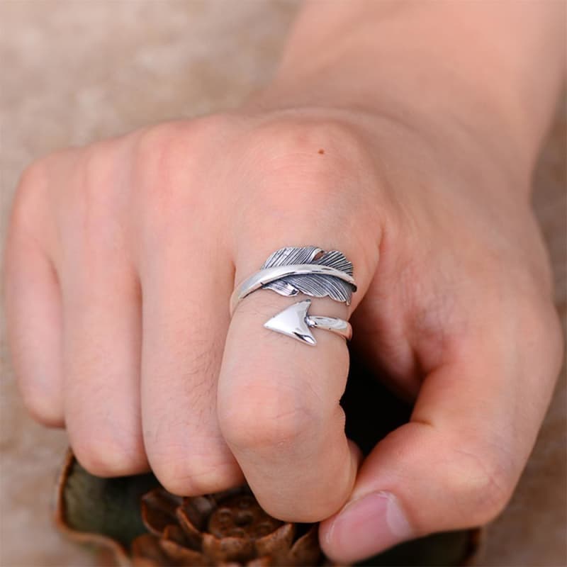 Bague Flèche d' Argent Steampunk - Image 2