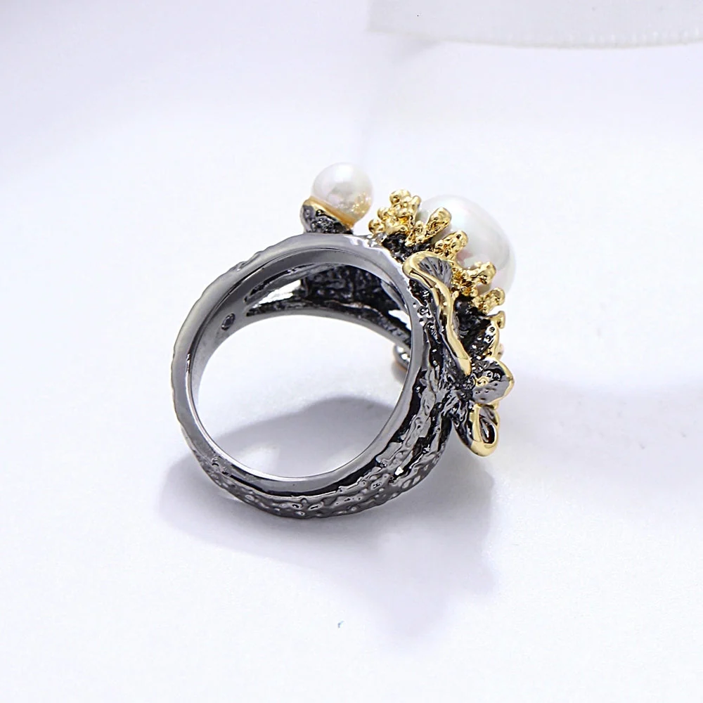 Bague Gothique — Black & Pearl - Image 11