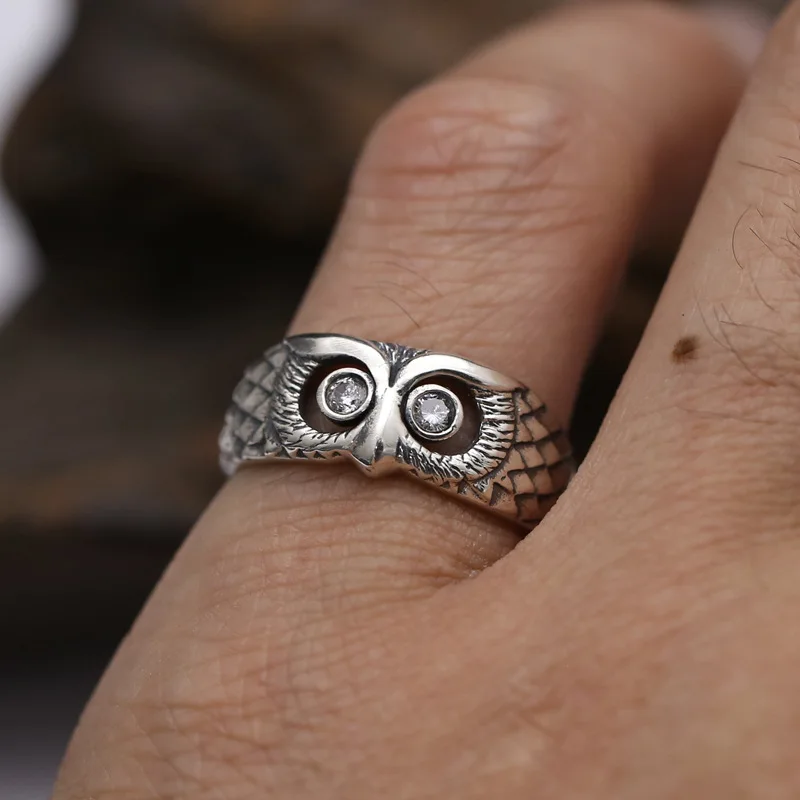 Bague Hibou Argent — Steampunk Style - Image 4