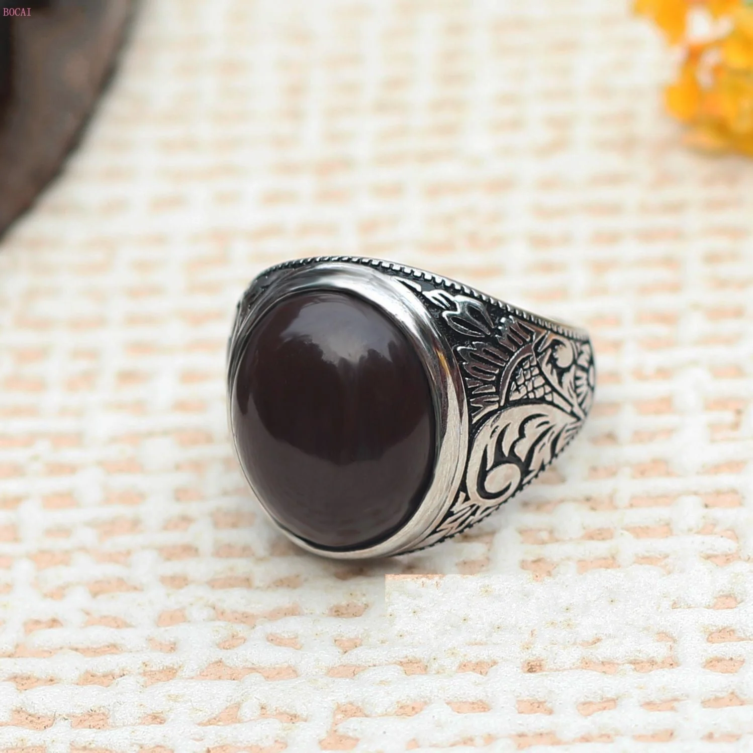 Bague Noir Homme — Pierre Noire - Image 5