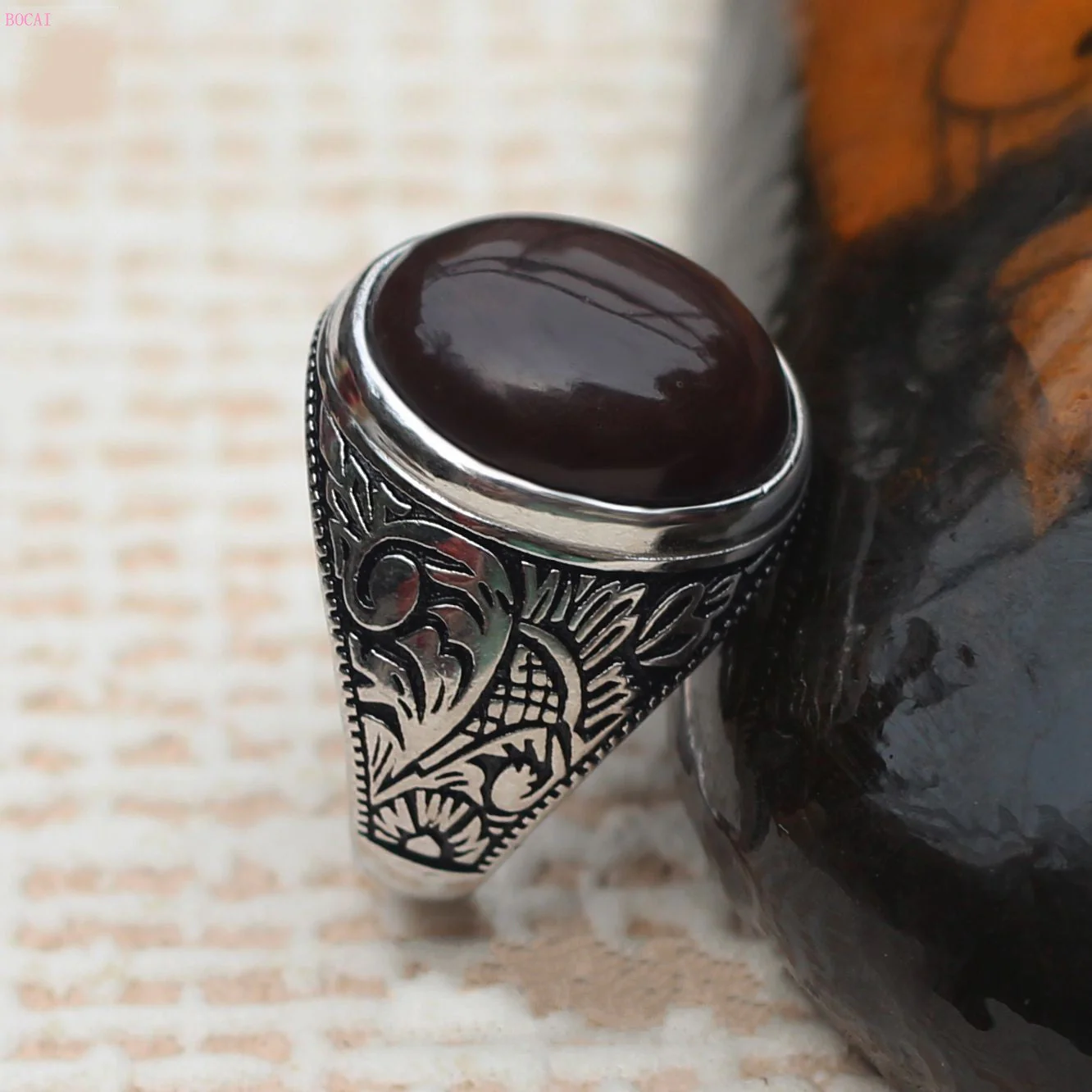 Bague Noir Homme — Pierre Noire - Image 8