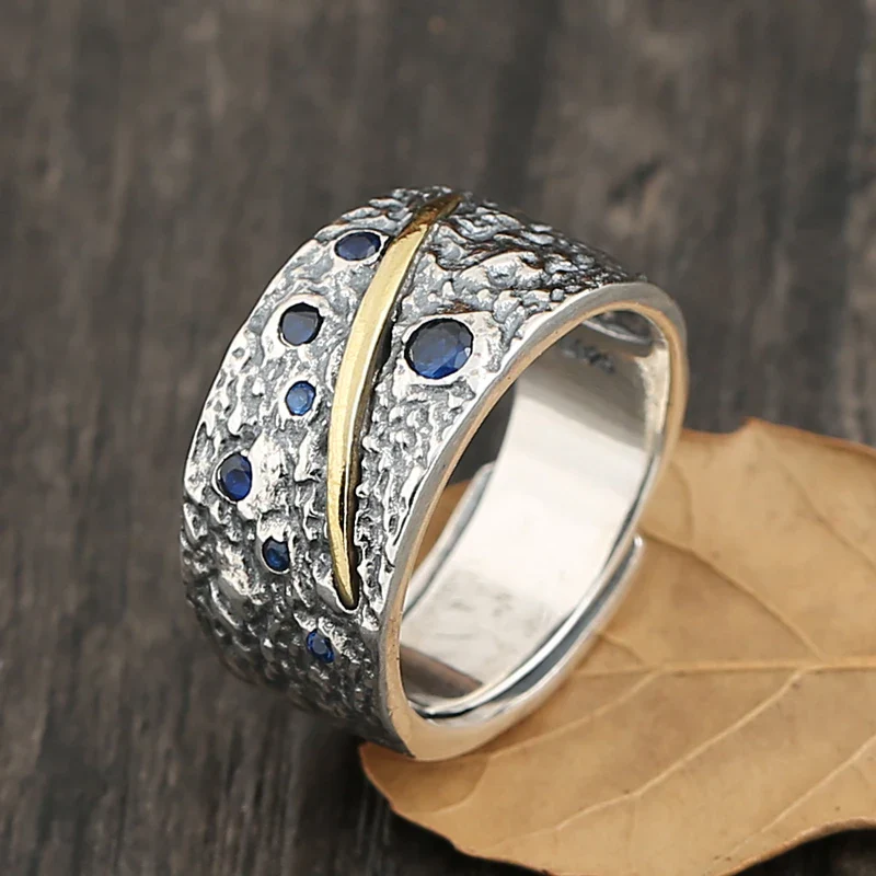Bague Homme Saphir — Ciel étoilé - Image 3