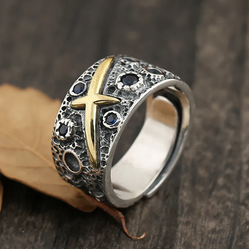 Bague Homme Saphir — Ciel étoilé - Image 4