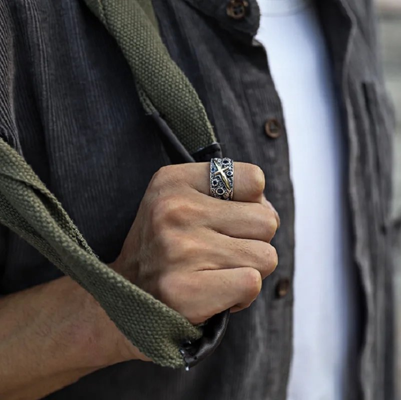 Bague Homme Saphir — Ciel étoilé - Image 6