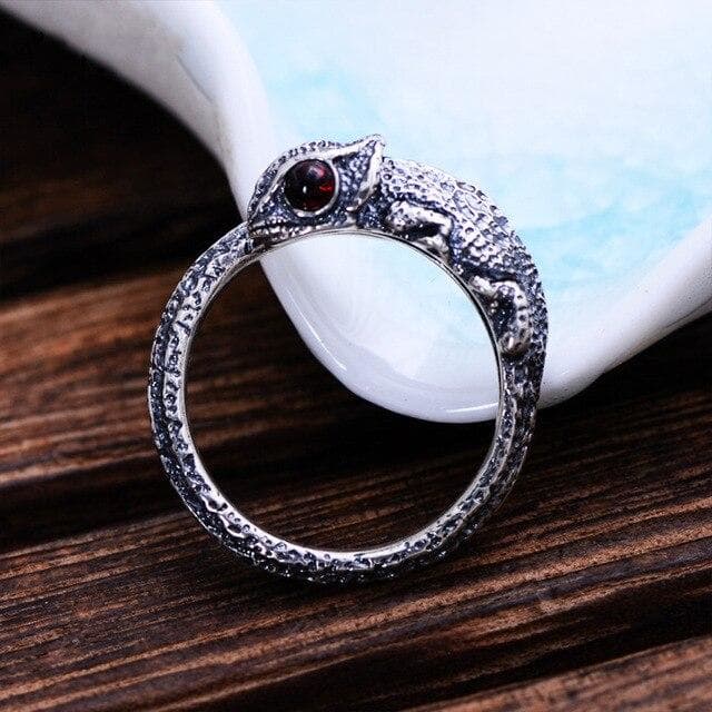 Bague Steampunk Lézard Enroulé - Image 3