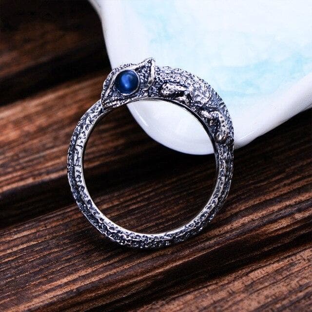 Bague Steampunk Lézard Enroulé - Image 4