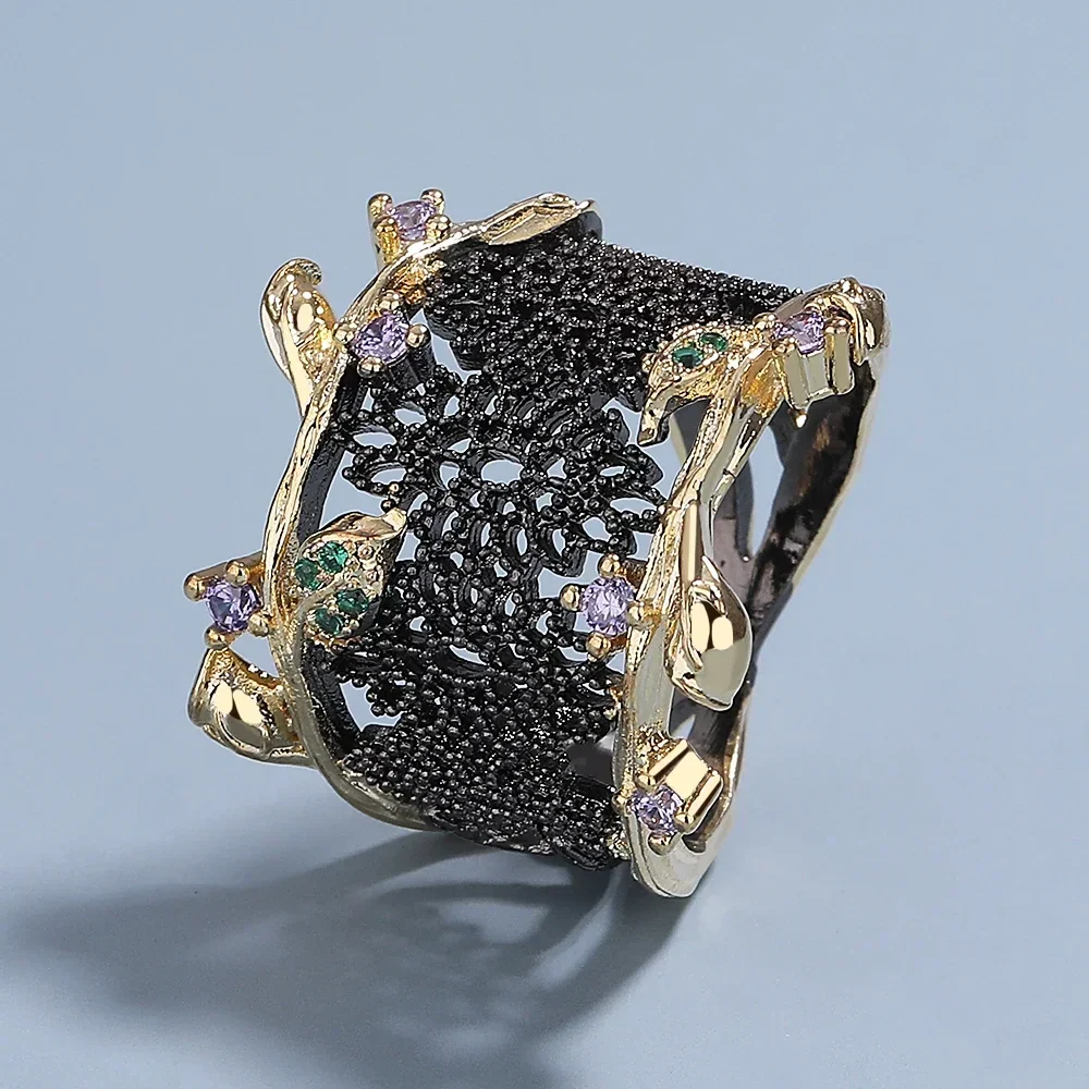 Bague Zirconium Noir — Black Banshee - Image 3
