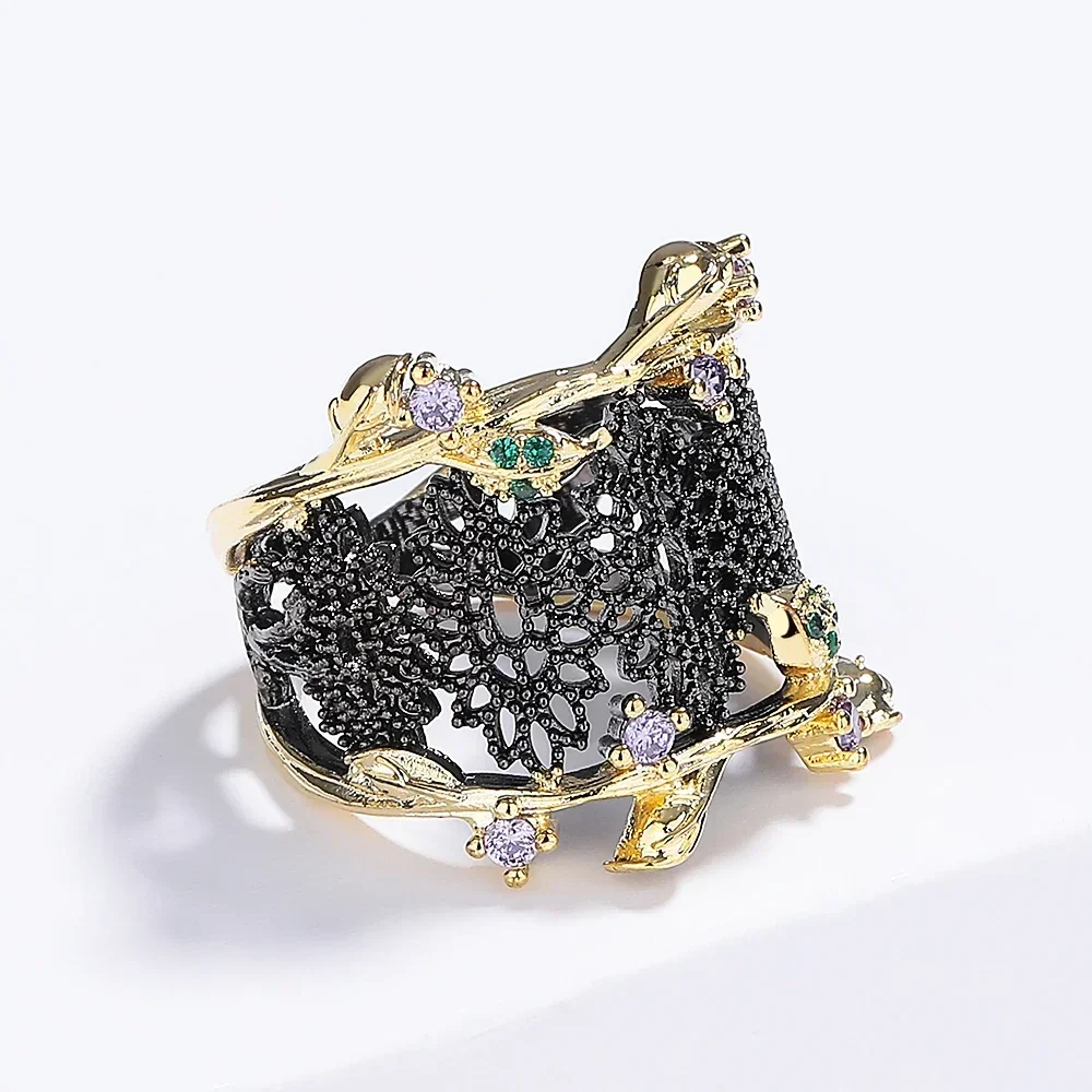Bague Zirconium Noir — Black Banshee - Image 4