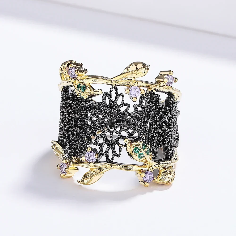 Bague Zirconium Noir — Black Banshee - Image 5