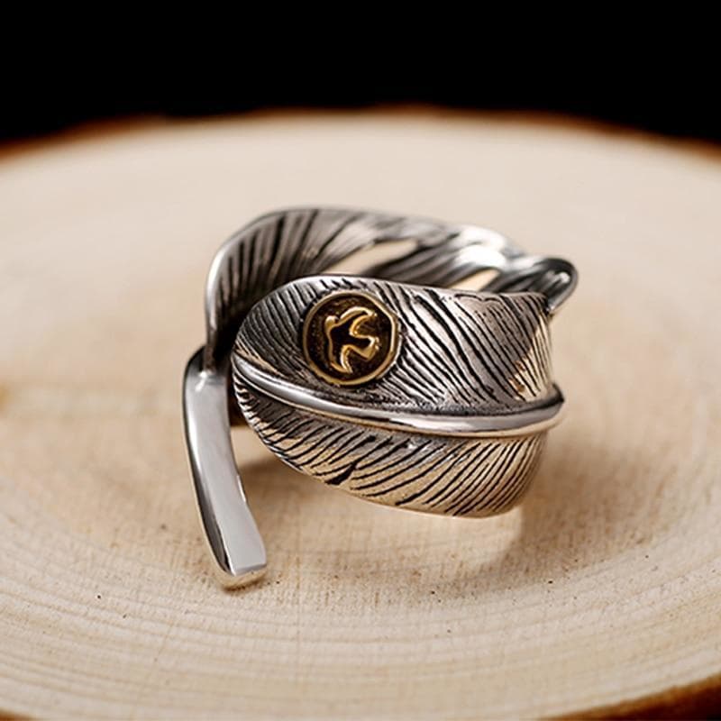 Bague Plume Argent — Homme Steampunk - Image 5