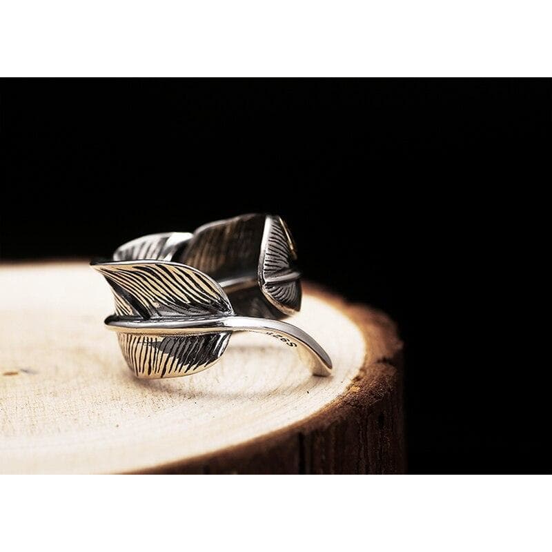 Bague Plume Argent — Homme Steampunk - Image 6