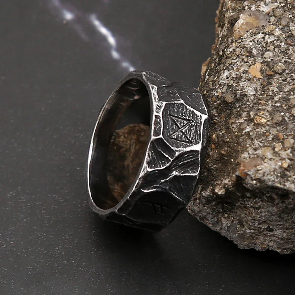 Bague Rune Noire - Acier Punk - Image 11