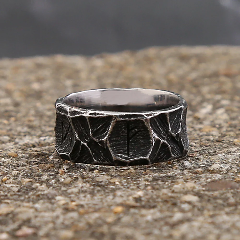 Bague Rune Noire - Acier Punk - Image 12