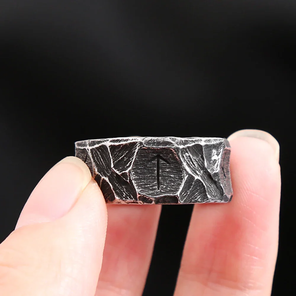 Bague Rune Noire - Acier Punk - Image 13