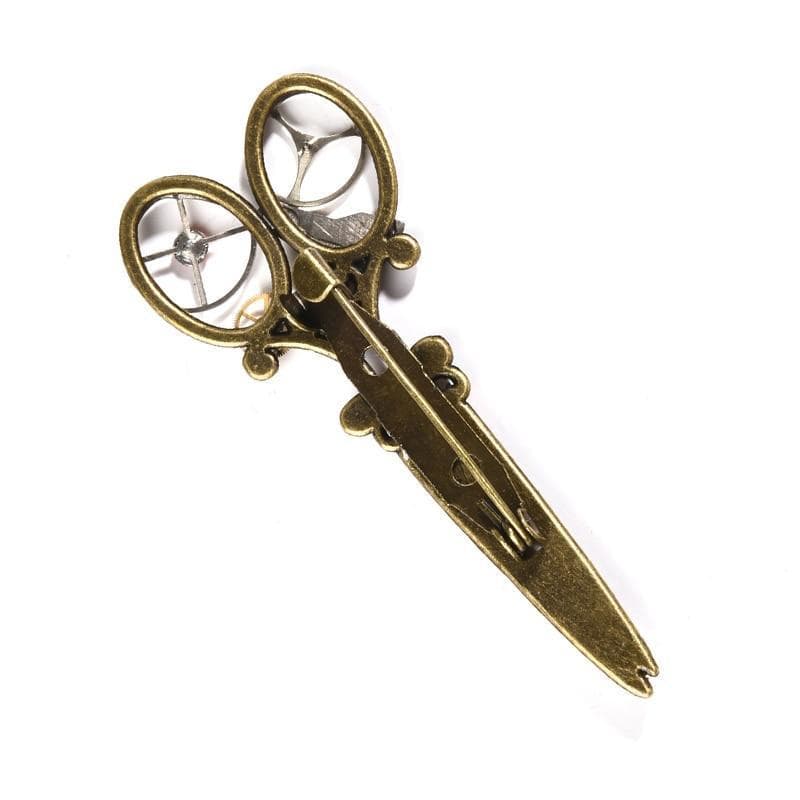 Broche Steampunk Barrette Ciseaux - Image 2