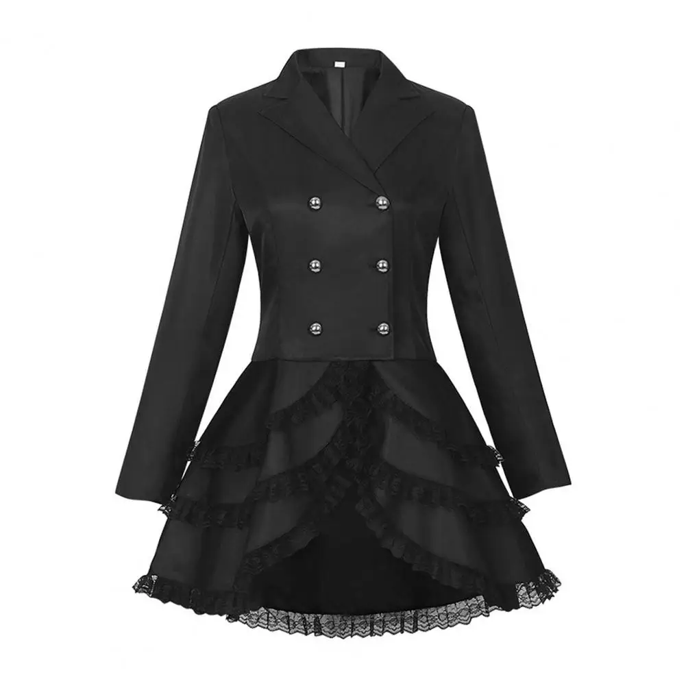 Blazer Gothique Femme à Volant Dentelle — Dos Corseté - Image 26
