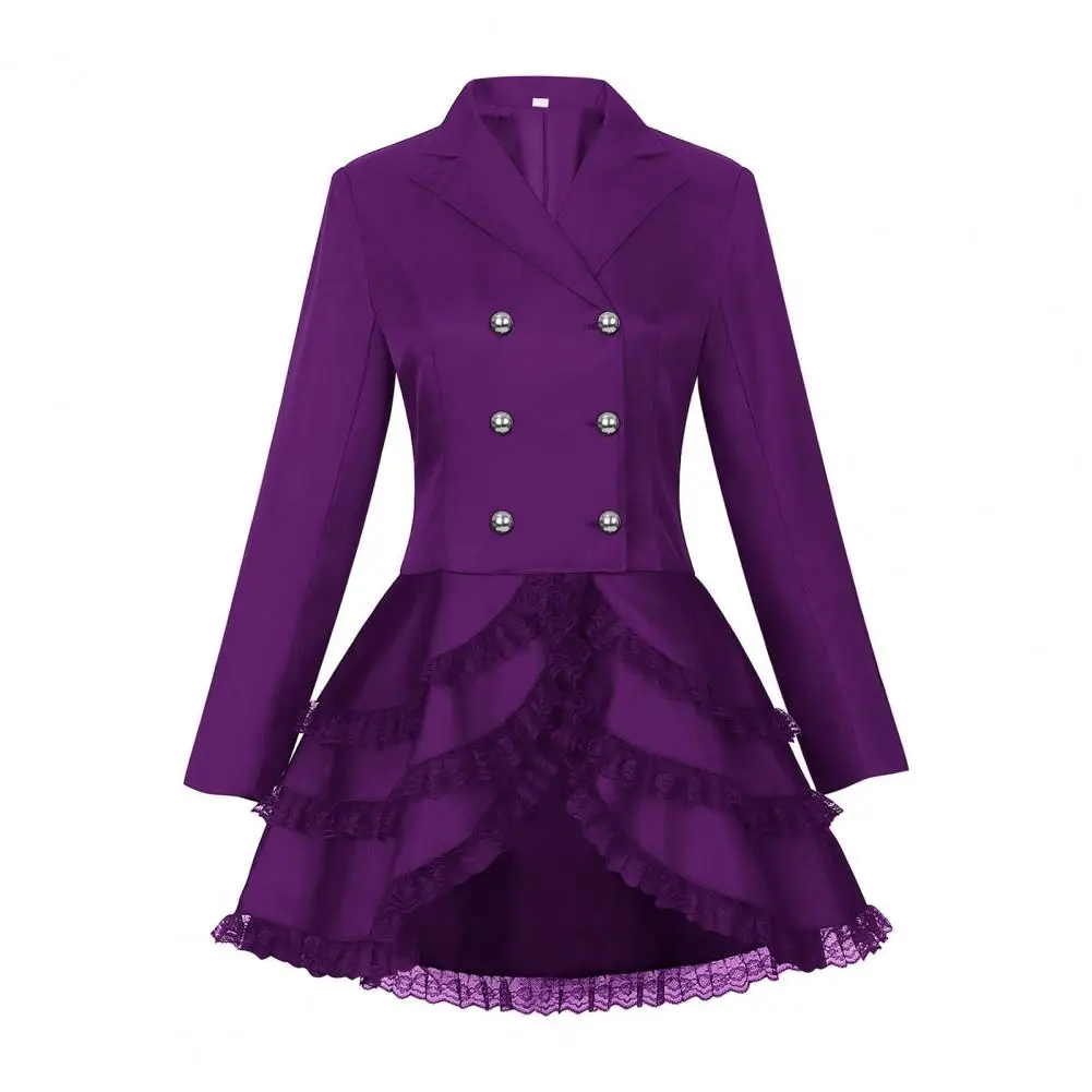 Blazer Gothique Femme à Volant Dentelle — Dos Corseté - Image 27