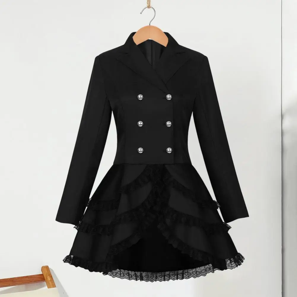 Blazer Gothique Femme à Volant Dentelle — Dos Corseté - Image 6
