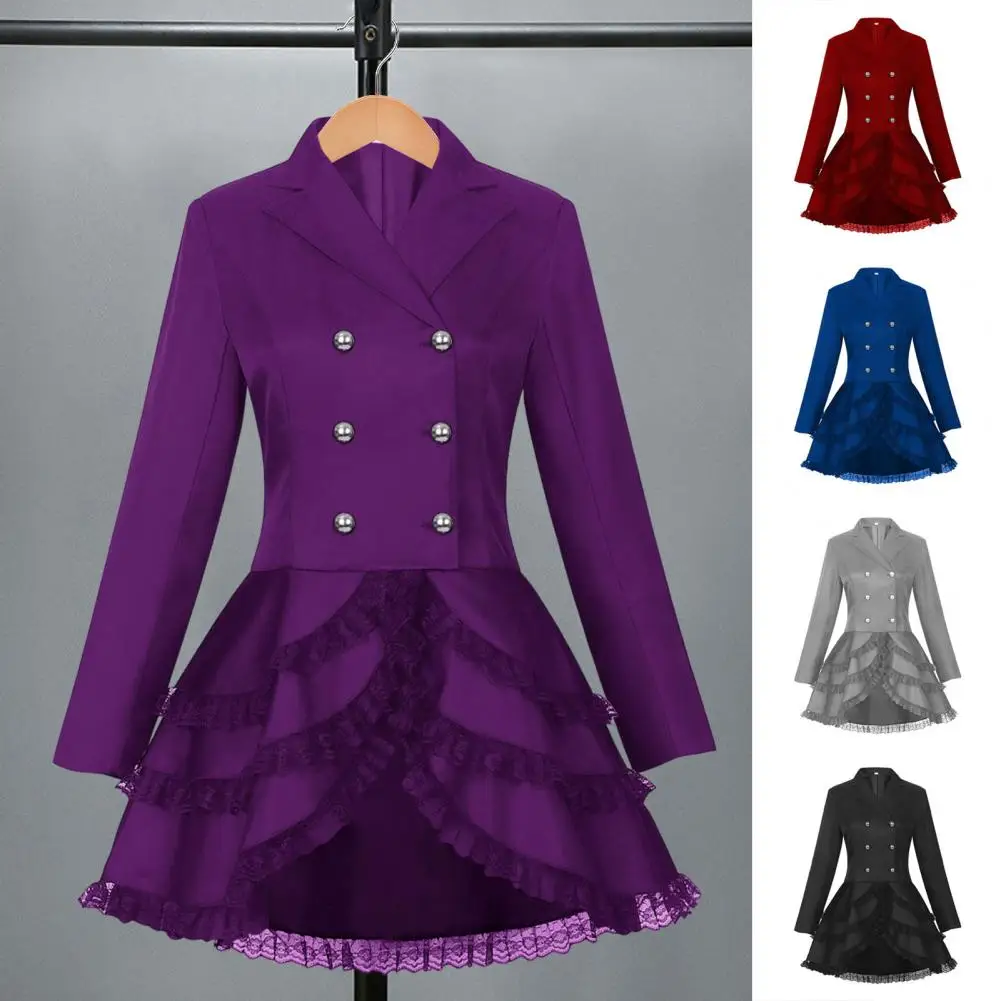Blazer Gothique Femme à Volant Dentelle — Dos Corseté - Image 7