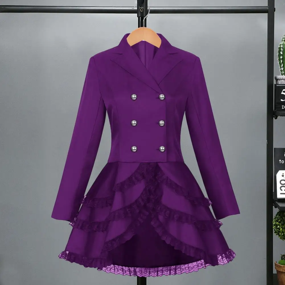Blazer Gothique Femme à Volant Dentelle — Dos Corseté - Image 8