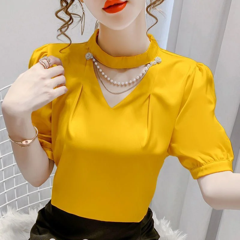 Blouse Jaune Femme — Style Rétro - Image 3