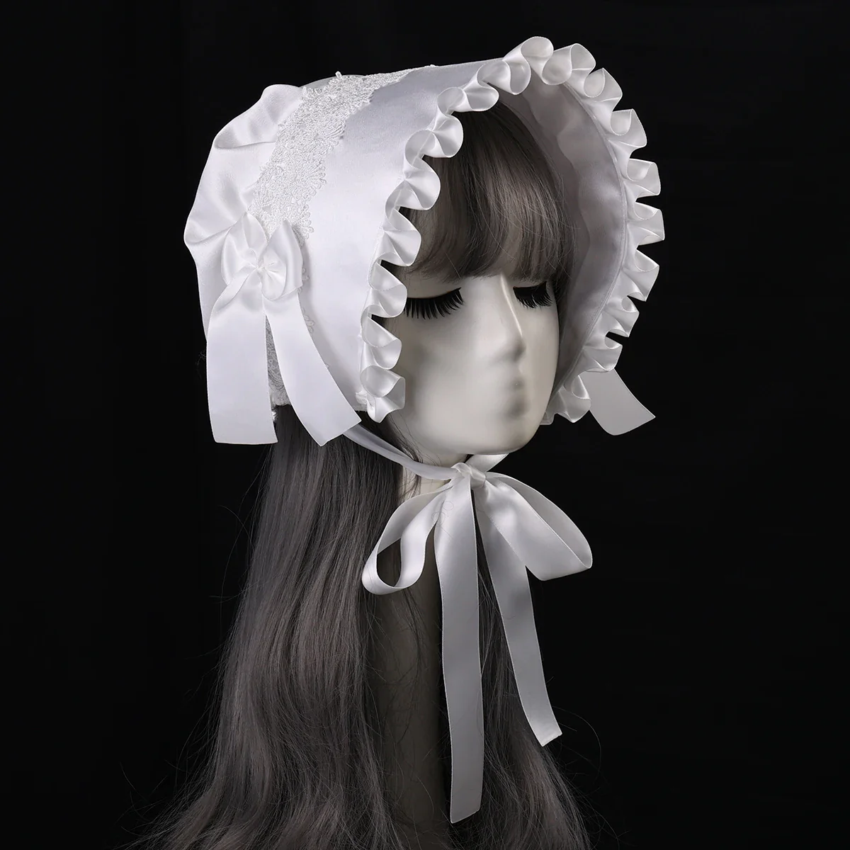 Bonnet Victorien Femme - Style Français Lolita Demoiselle d'Honneur - Image 8