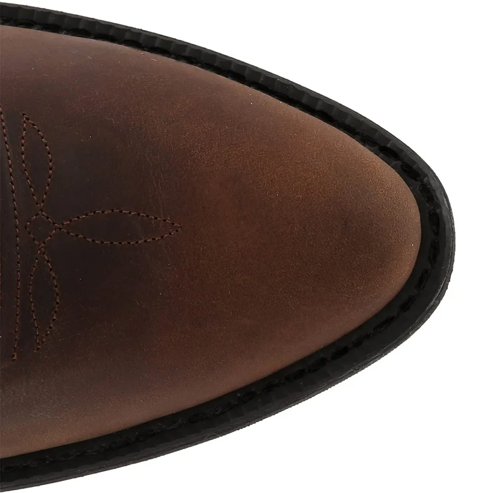 Bottes Cowboy Cattlepunk Homme - Hautes Brodées Cuir Vintage - Image 12