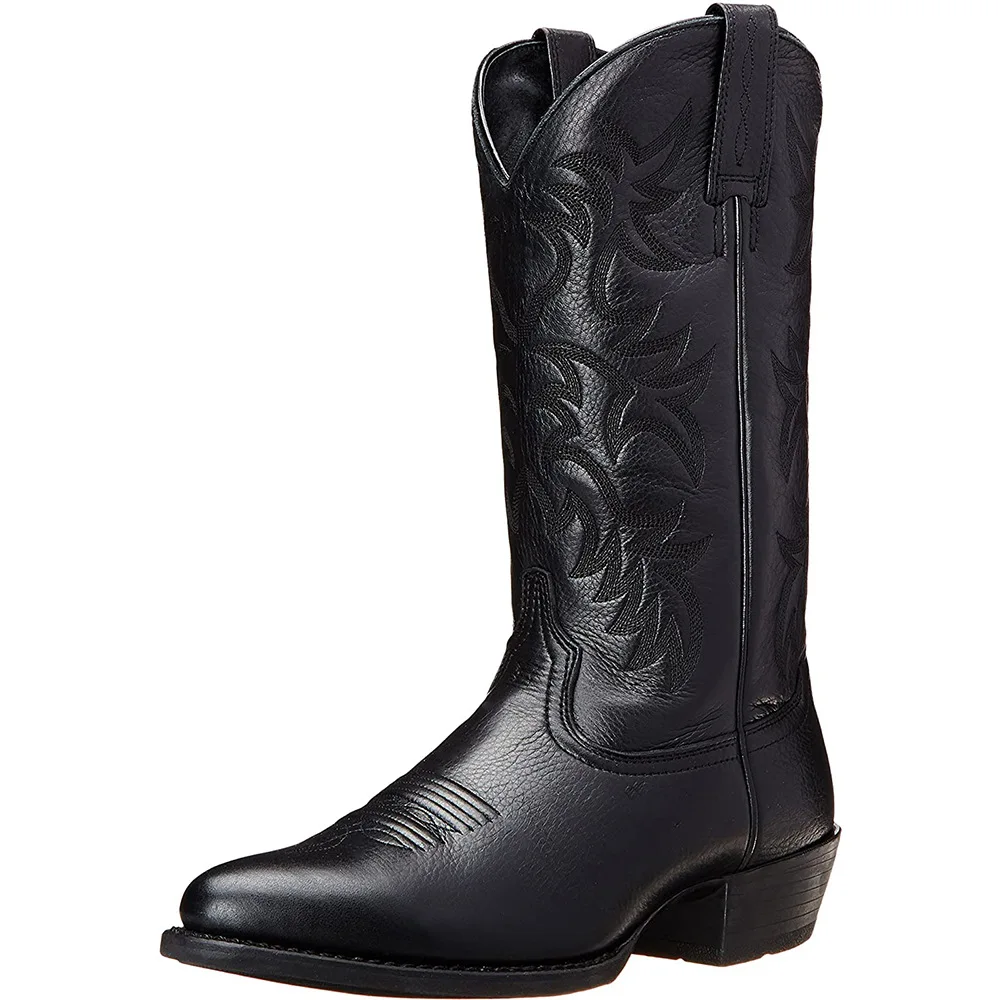 Bottes Cowboy Cattlepunk Homme - Hautes Brodées Cuir Vintage - Image 14