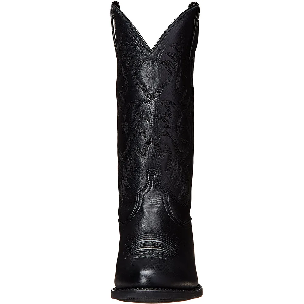 Bottes Cowboy Cattlepunk Homme - Hautes Brodées Cuir Vintage - Image 17