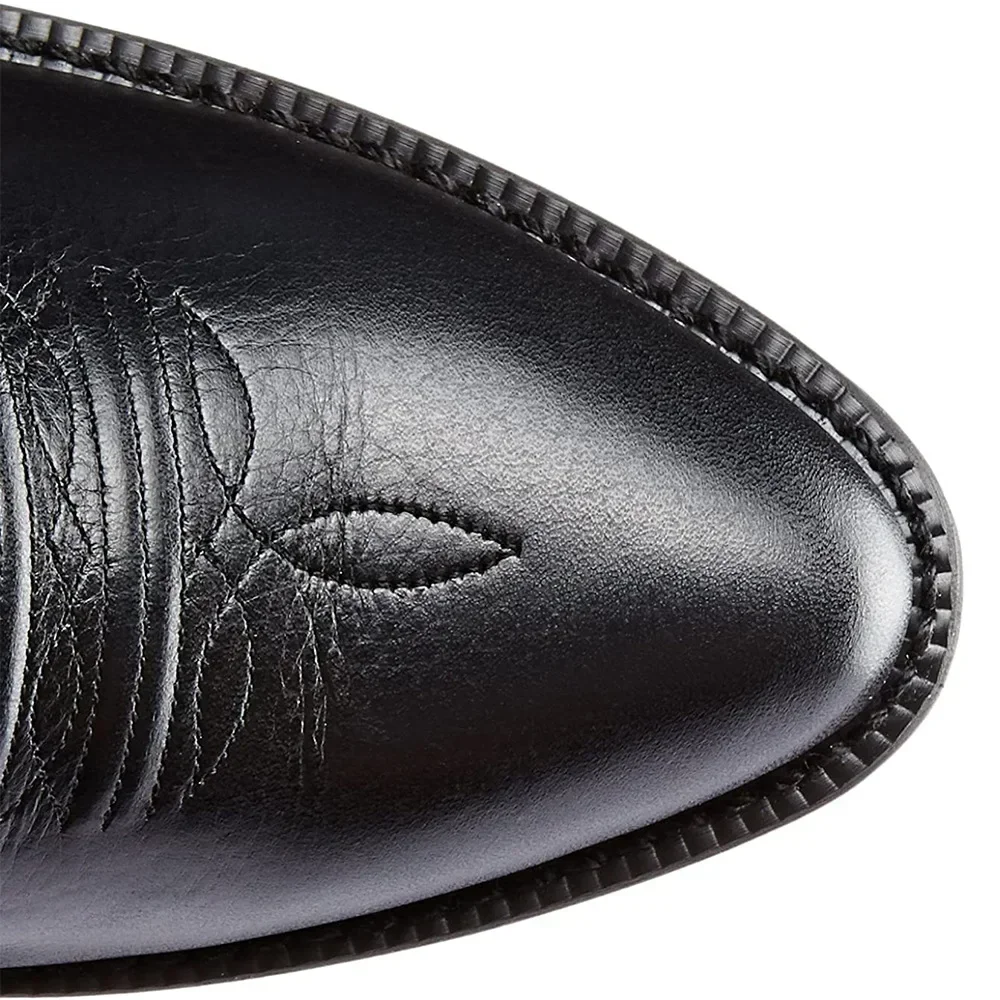 Bottes Cowboy Cattlepunk Homme - Hautes Brodées Cuir Vintage - Image 5