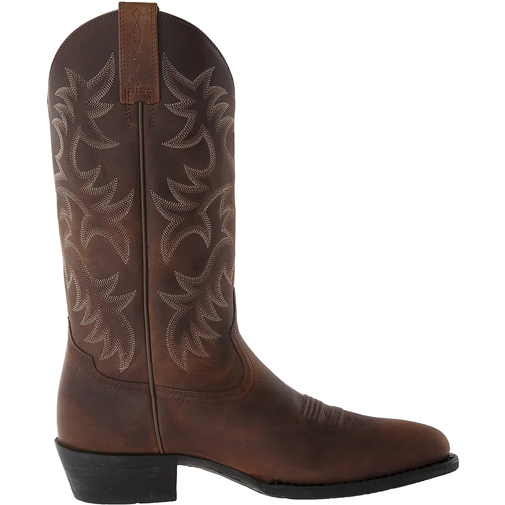 Bottes Cowboy Cattlepunk Homme - Hautes Brodées Cuir Vintage - Image 8