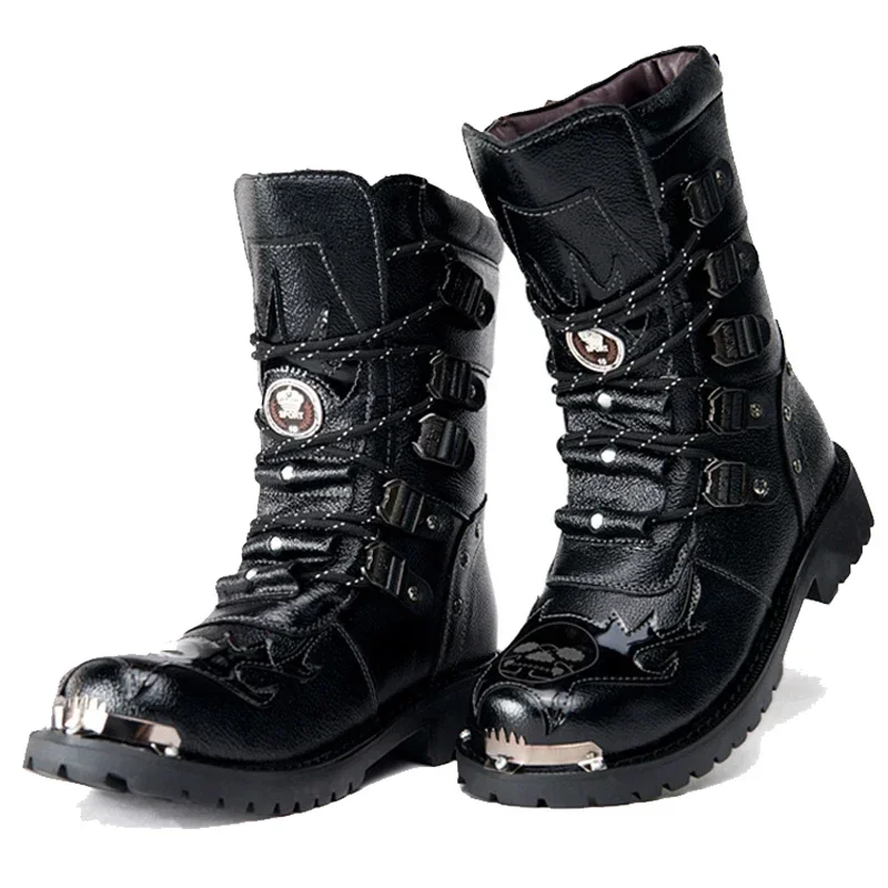 Bottes Moto Steampunk Homme - Boucles Punk - Image 3